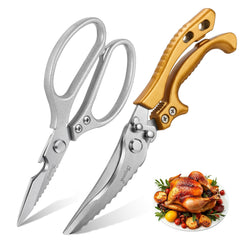 LEEPENK kitchen scissors all purpose 2 packs front view