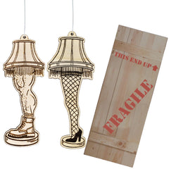 Leg lamps two piece ornament set decorative