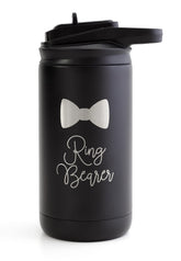 Legacy and Light Ring Bearer Water Bottle front view wedding favor