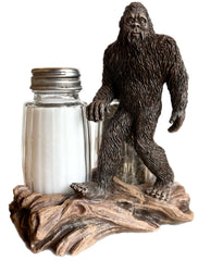 Legendary Walking Bigfoot salt and pepper shaker set with glass shakers