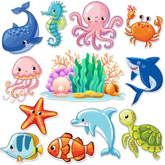 Leifide 12 Pcs Birthday Cruise Door Magnets cabin decor set