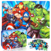 LELEMON puzzles kids 4-6 100 piece in metal box