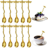 lemonroad gold dragonfly spoons 10pc set close view