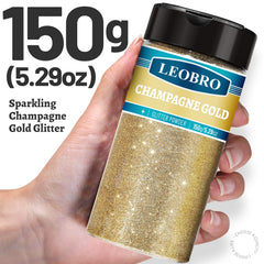 Champagne Gold Glitter polyester ultra fine 150g for resin