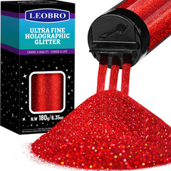 LEOBRO red glitter jar 180g