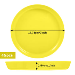 Leooomap 7 inch unbreakable plastic plates six colors