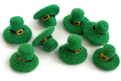 Leprechaun Hat Felt Shapes set of 3 in wool felt
