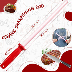 Leriton ceramic sharpening rod 38 cm total length