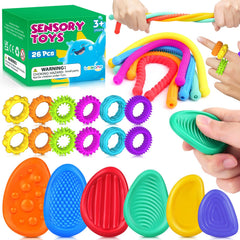 Lesong 26 pack fidget sensory toys for kids textures pack