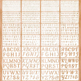28 piece letter stencils for painting set in PET plastic