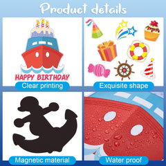 Leumoi 27 Pcs Magnetic Cake Cruise Door Magnets Decorations cakes design