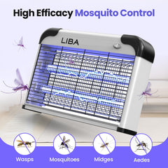 Indoor LiBa bug zapper with two bulbs installed
