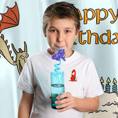9.25 inch tall dragon drinking straw with 0.2 inch diameter