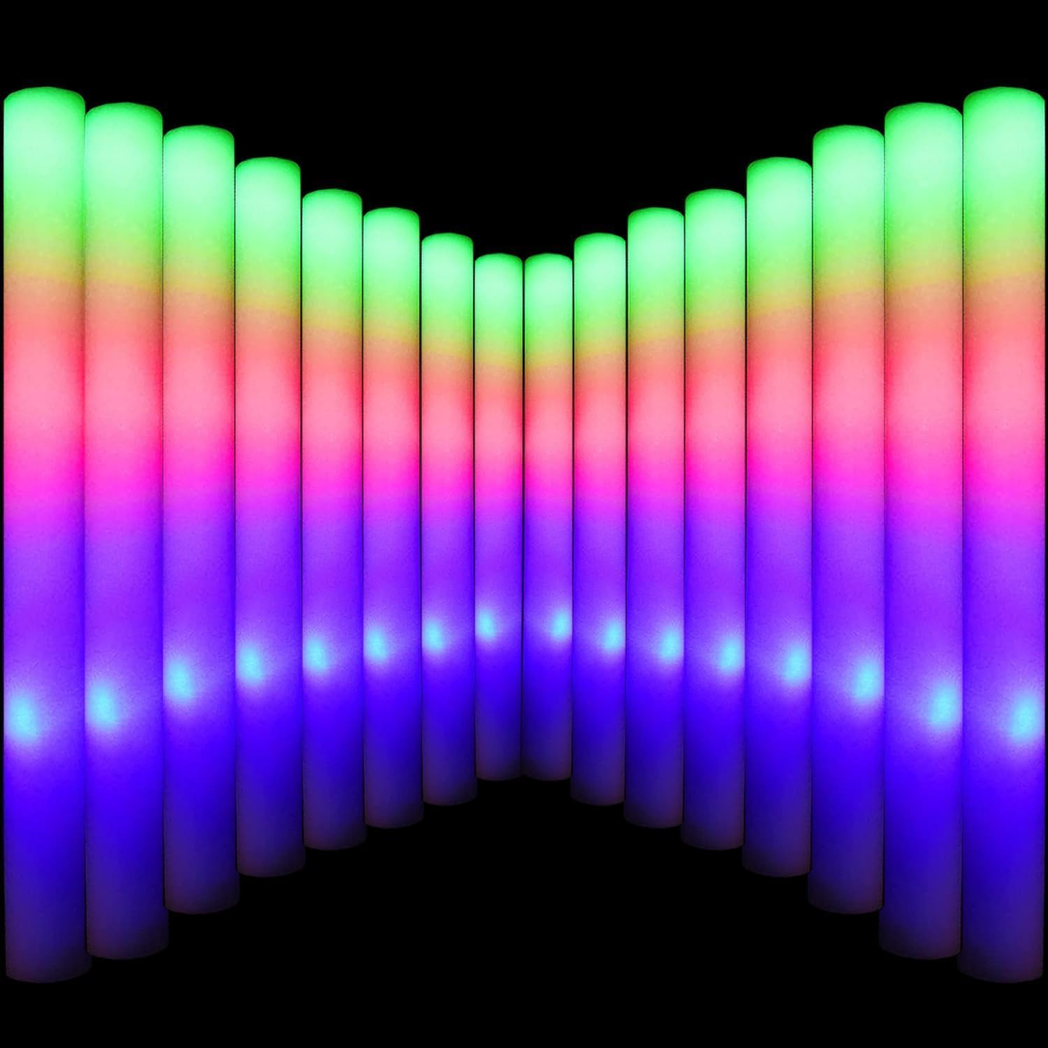LifBetter light up glow sticks bulk LED foam batons for parties