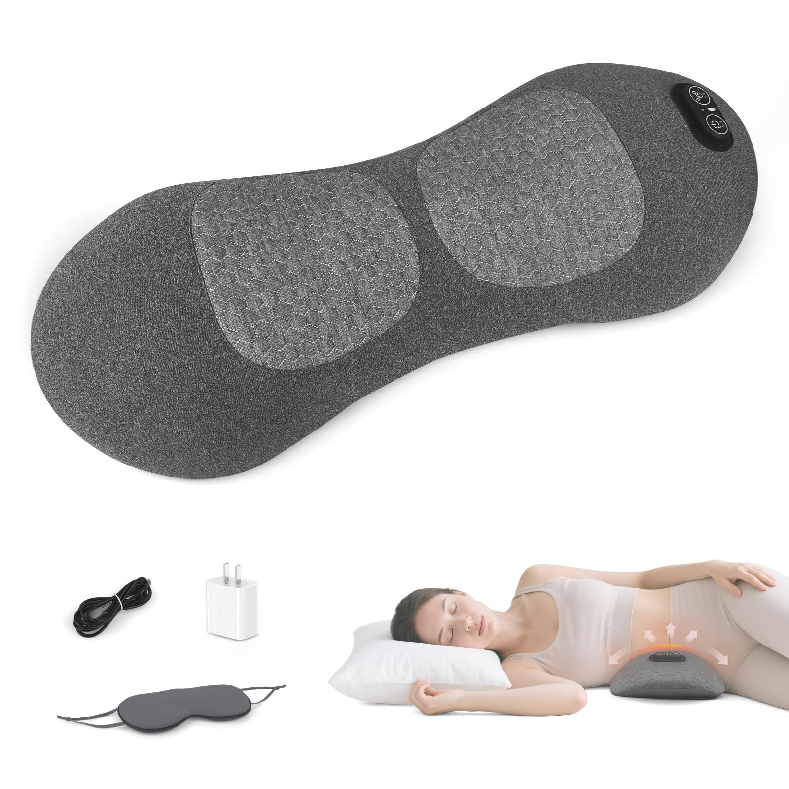 Lifiora back massager with heat and vibration image 1