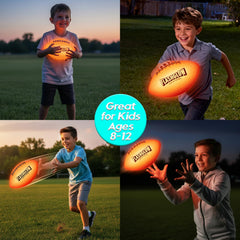 Light Up Football for Boys image highlighting age range 8-15