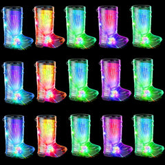 Light Up Shot Glasses with Cowboy Boot design and LED lights