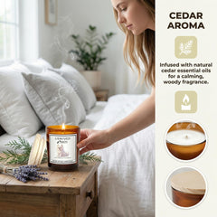 Light When Dog Farts Cedar candle product packaging