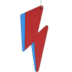 Lightning Bolt Christmas Ornament hand-painted wood