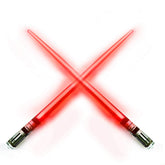 Lightsaber chopsticks red LED glow 1 pair