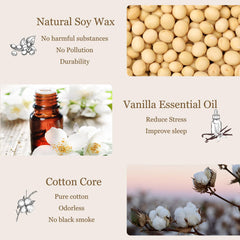 Lihome Vanilla scented candle close up