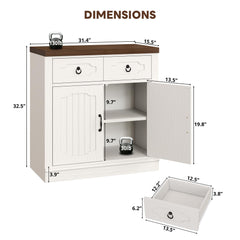 Coffee bar cabinet LIKIMIO with countertop space