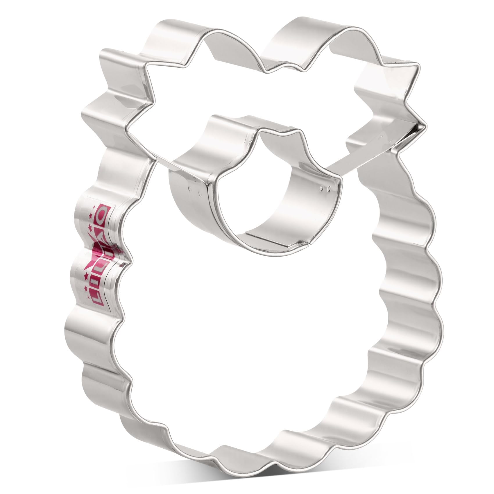LILIAO Baby Bib Cookie Cutter 3.8 inch stainless steel
