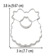 3.8 inch bib cookie cutter for cookies fondant and bread