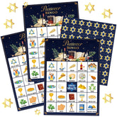 Liliful Passover Bingo Games 24 players set with Pesach cards