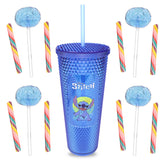 Lilo and Stitch candy tumbler 24oz with lid and straw