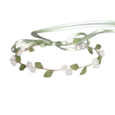 Lily of the Valley Garland Headband with silk flowers for brides