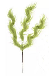 Lime green bendable faux fur monster pick for wreaths
