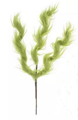 Lime green bendable faux fur monster pick for wreaths