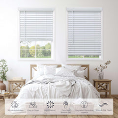 Linen Avenue cordless faux wood blind 2-inch