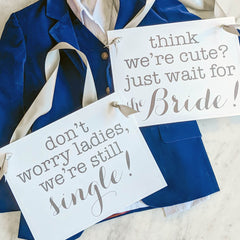 11x8.5 inch linen cardstock ring bearer signs
