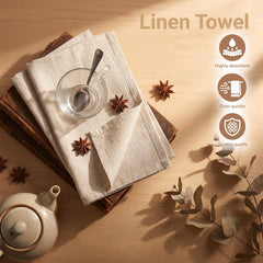 Pure linen dish towels Fibrace 2pcs display