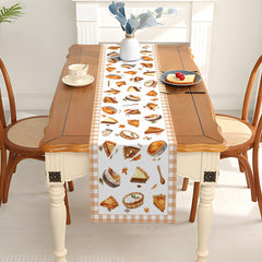 Fall Thanksgiving decor Pudodo table runner on mantle