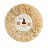lion head wall decor for nursery in cotton thread