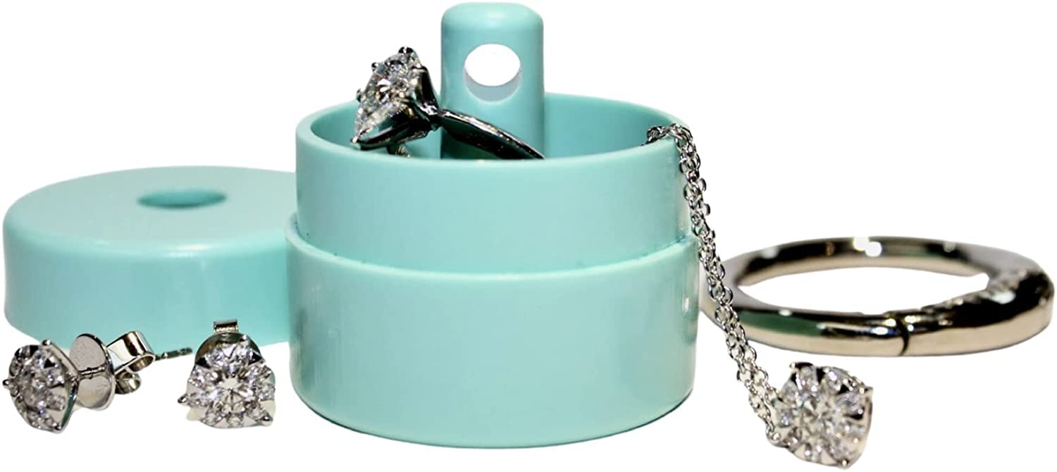 Lion Latch travel jewelry box case with ring holder