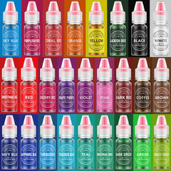 Liquid food coloring drops for icing fondant