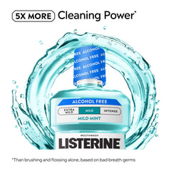 Mild mint flavor alcohol free mouthwash by Listerine