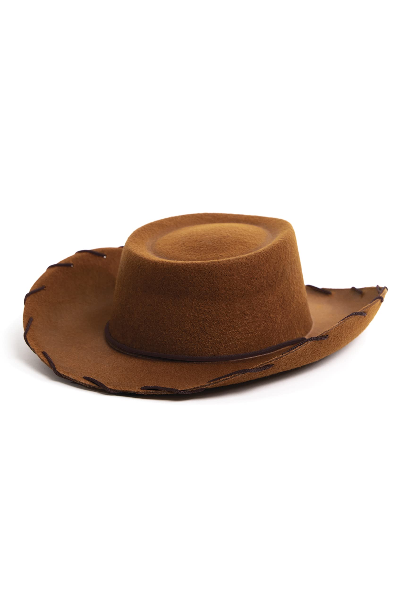 Little Adventures cowboy cowgirl felt hat brown one size fits most