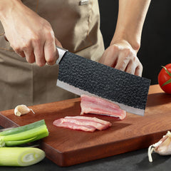 Little Cook 7 inch cleaver knife detail