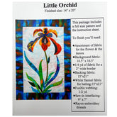 Little Orchid full size applique quilting pattern for orchid wall hanging