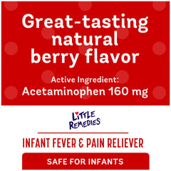Berry Flavor Little Remedies fever relief packaging