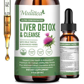 Liver Health & Lymphatic Drops bottle label Milk Thistle and Artichoke