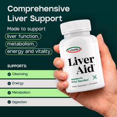 LIVERITE Liver Aid label on packaging