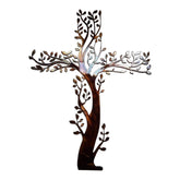 Living Cross Metal Wall Art Accent 20in tall 14in wide