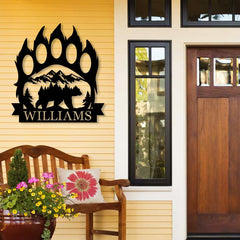 Bear paw metal wall decor designed for living room indoor decor