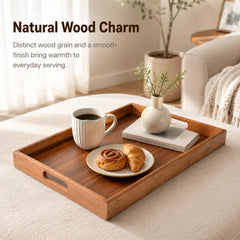 wood serving tray for living room decor